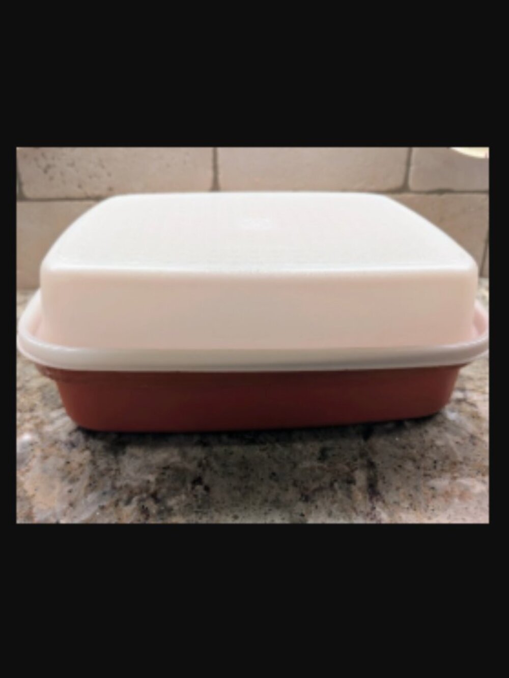 Vintage Tupperware Large Season Serve Meat Marinade Container Paprika Red 1294